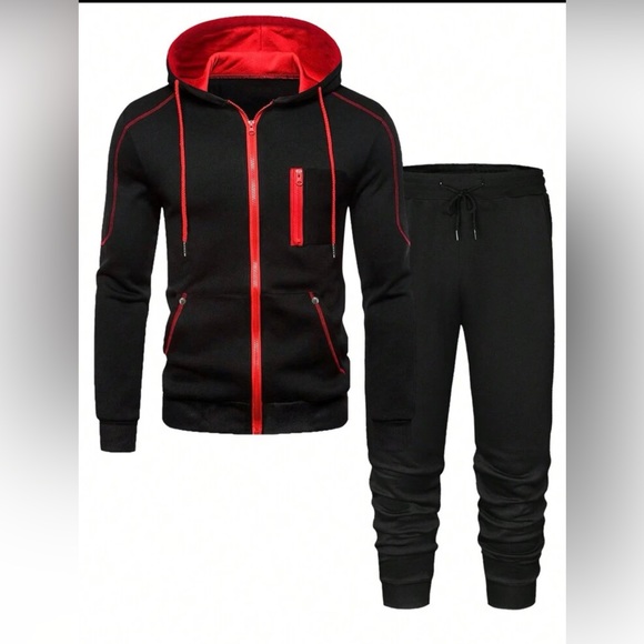 COPY - Men’s Casual Hooded Drawstring Elastic Waist Streetwear Sweatsuit Set *N… - Picture 1 of 11